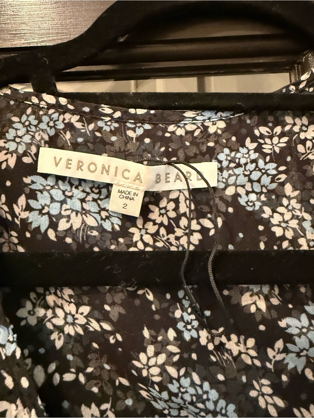 Veronica Beard Black and White Floral Mini Dress - Picture 5 of 5